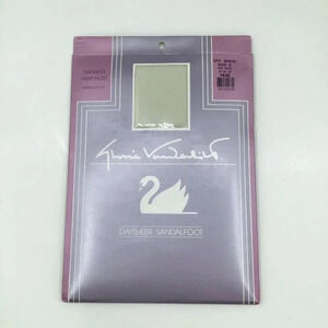 VTG Gloria Vanderbilt Pantyhose Size C Off White Daysheer Sandalfoot Made in USA